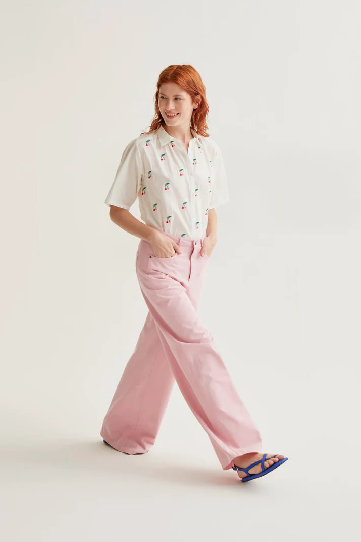 CAMICIA BIANCA CON CILIEGIE