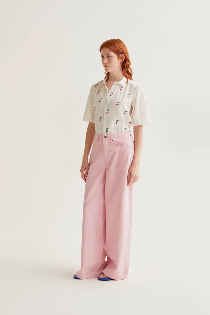 CAMICIA BIANCA CON CILIEGIE