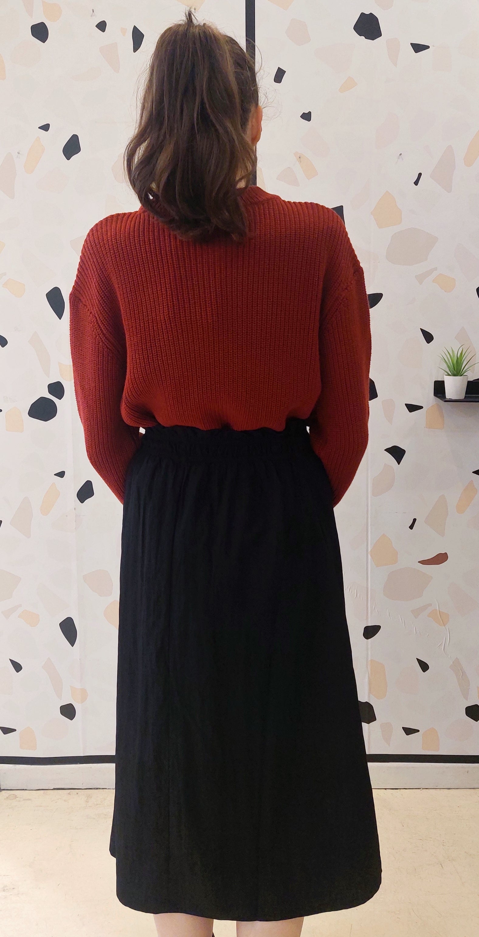 MAGLIONE BORDEAUX IN COTONE BIOLOGICO