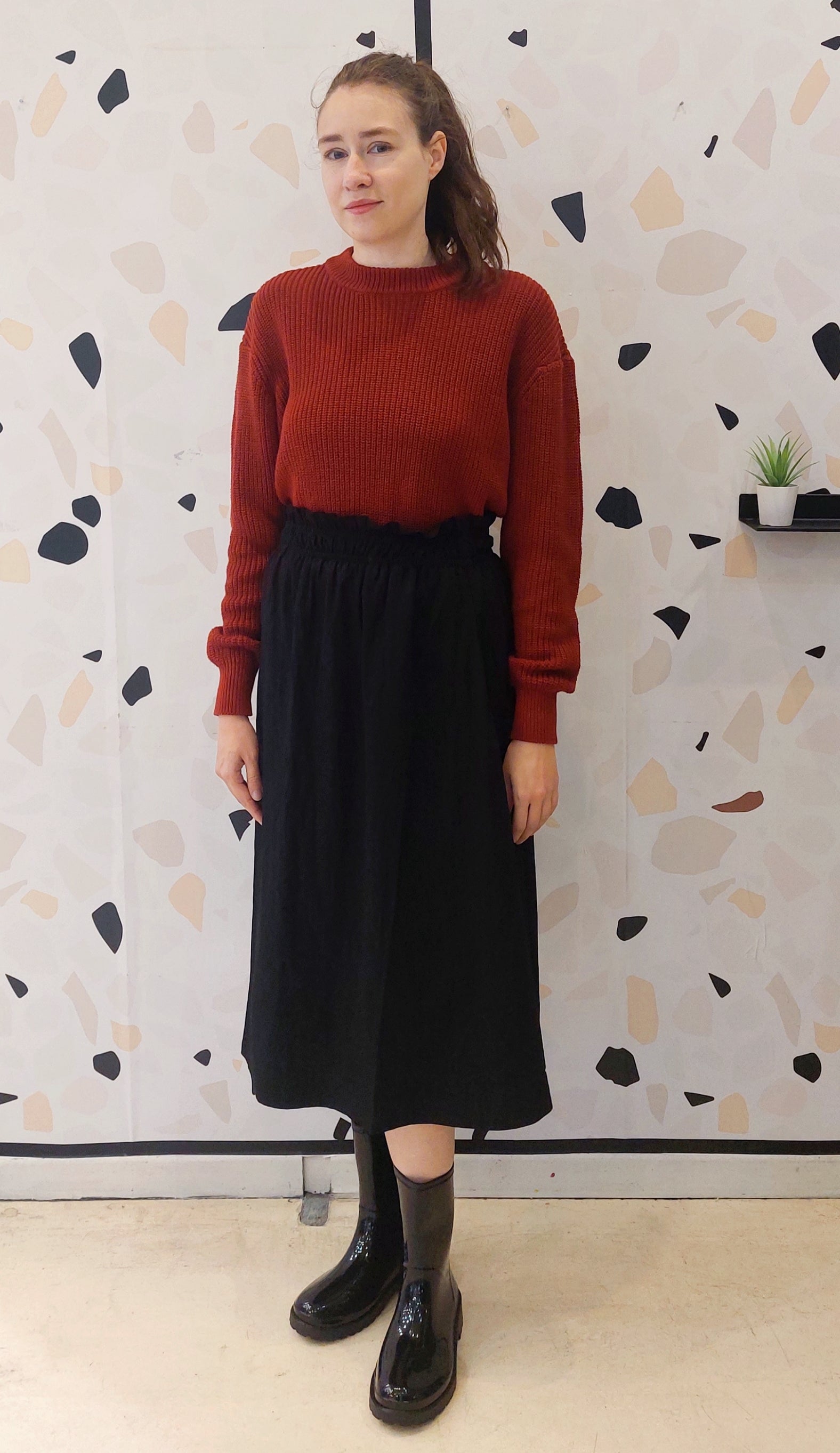 MAGLIONE BORDEAUX IN COTONE BIOLOGICO