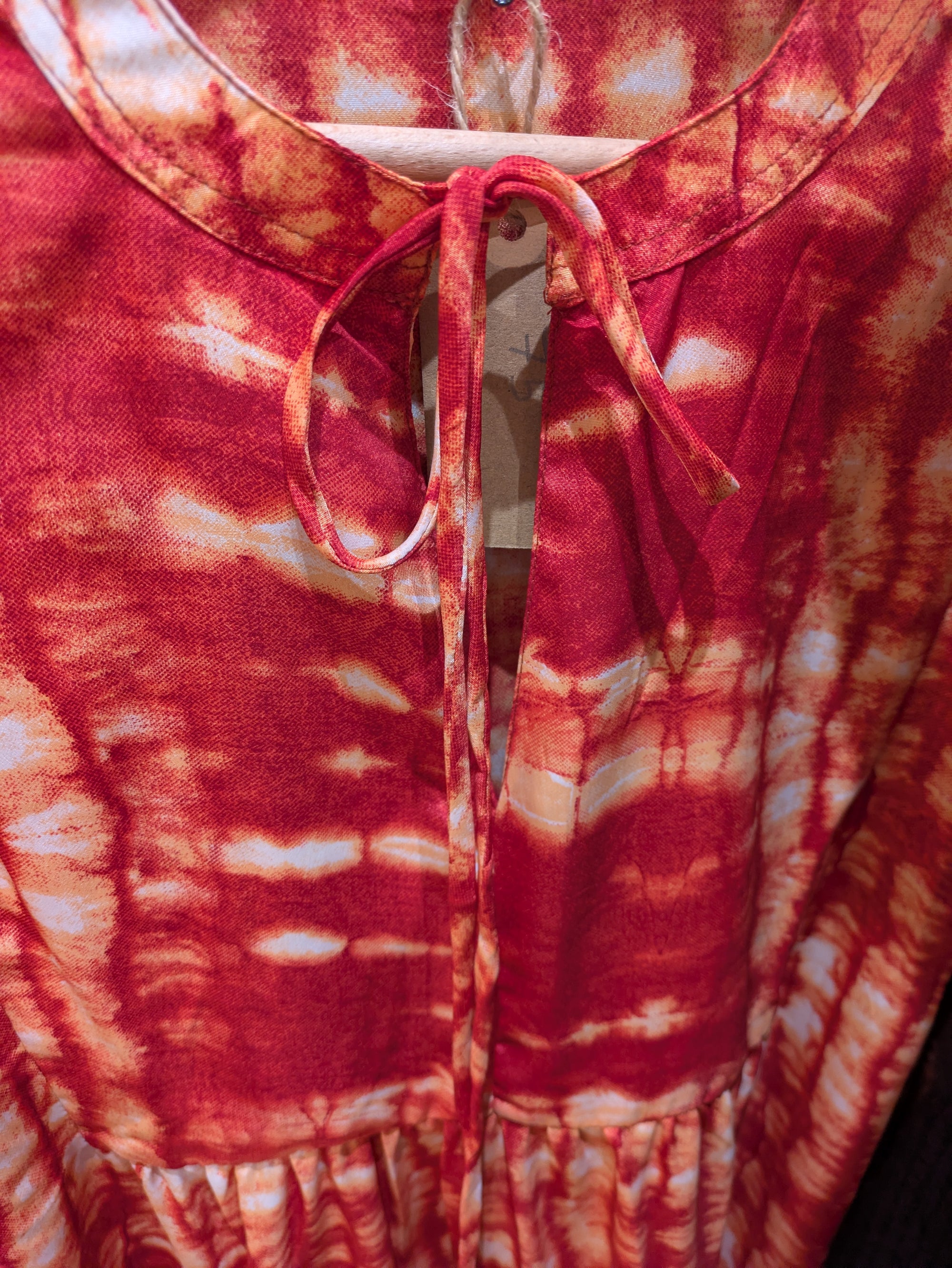 ABITO MAXI BOHEMIAN ROSSO