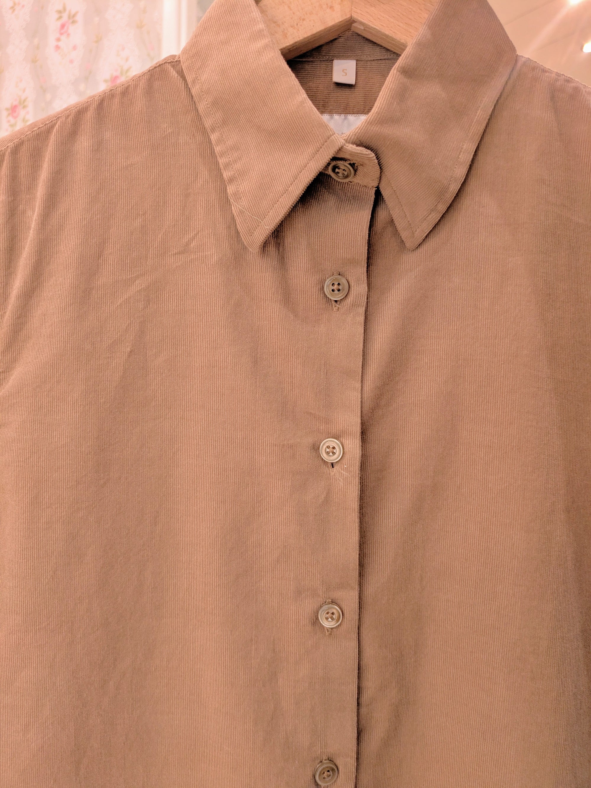 CAMICIA VERDE MILITARE/FANGO E CAMMELLO IN VELLUTO DI COTONE