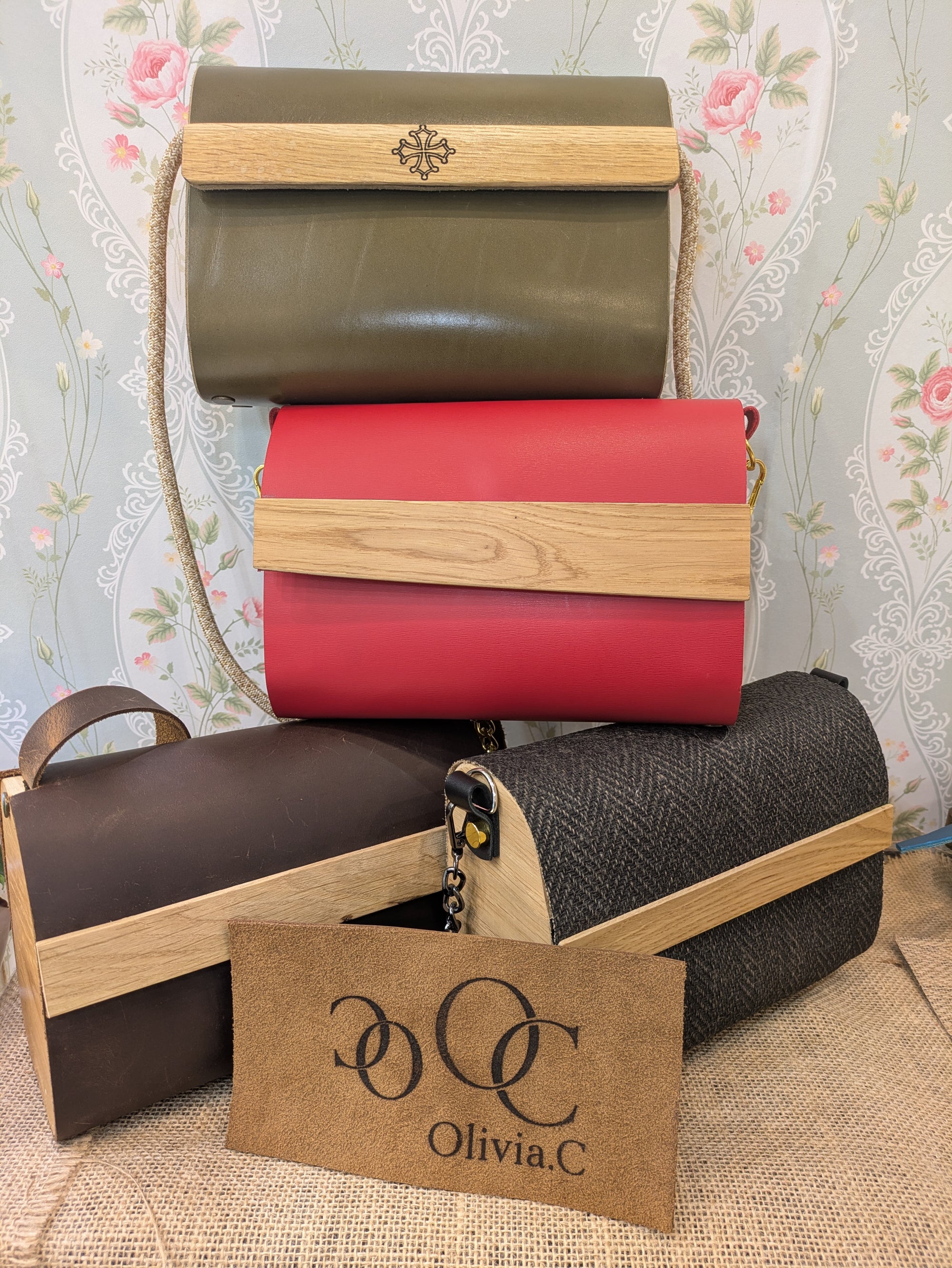 BORSA OLIVIA.C IN PELLE E CUOIO ARTIGIANALI