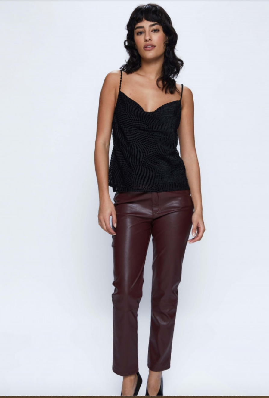 TOP IN VELLUTTO DEVORE' NERO