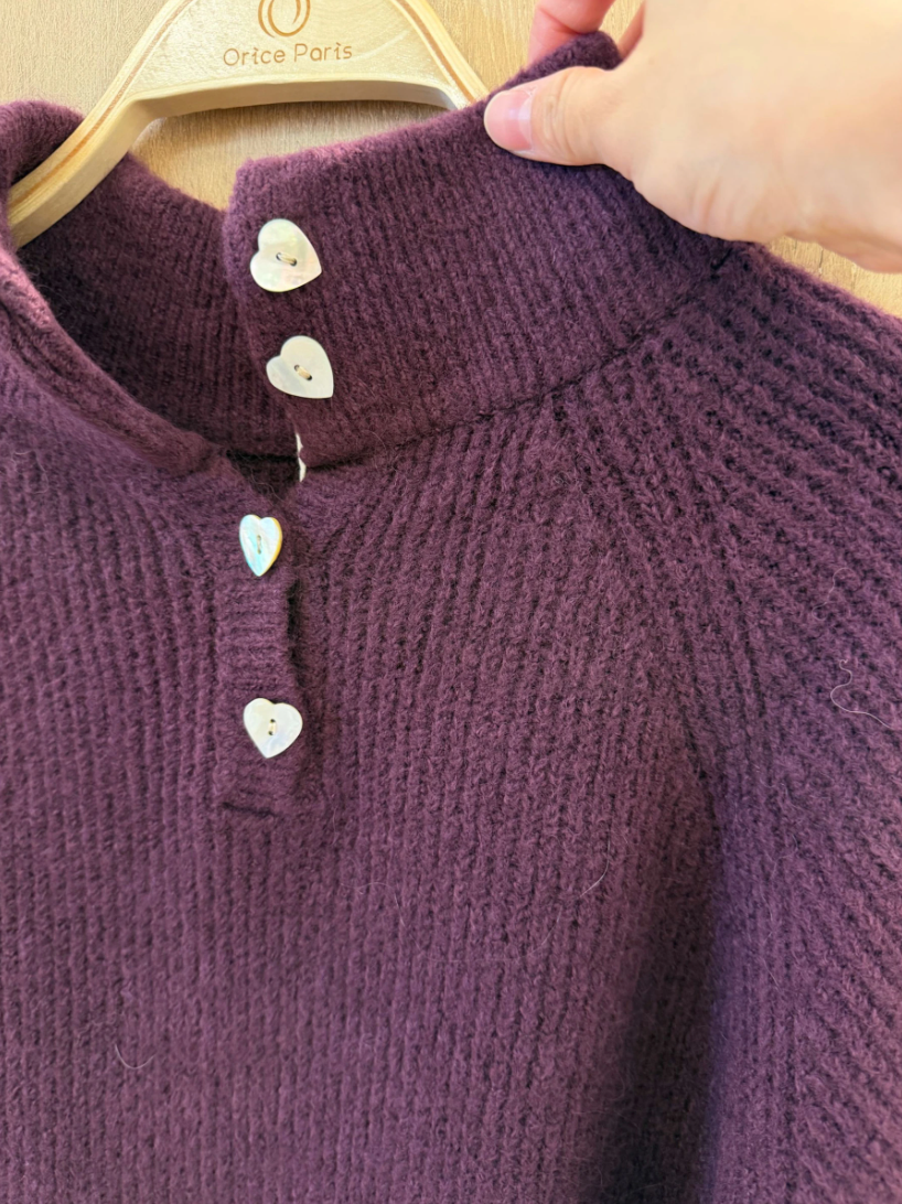 MAGLIONE REVERSIBILE IN ALPACA E LANA