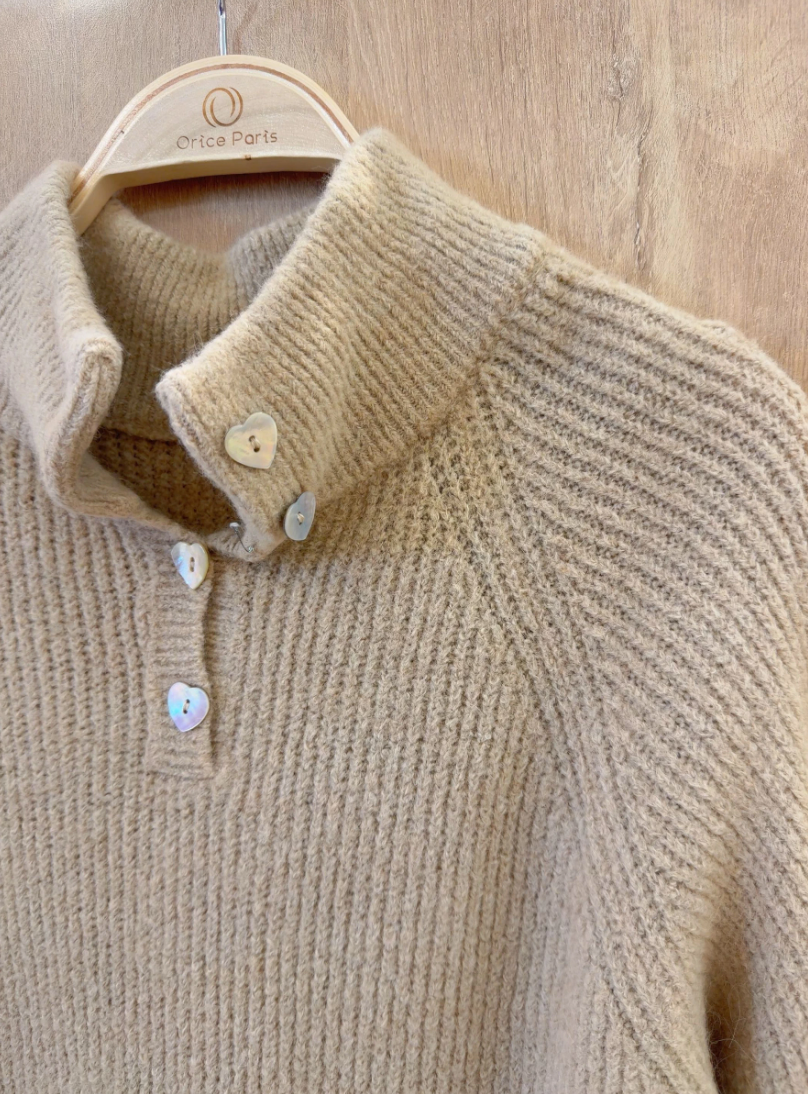 MAGLIONE REVERSIBILE IN ALPACA E LANA