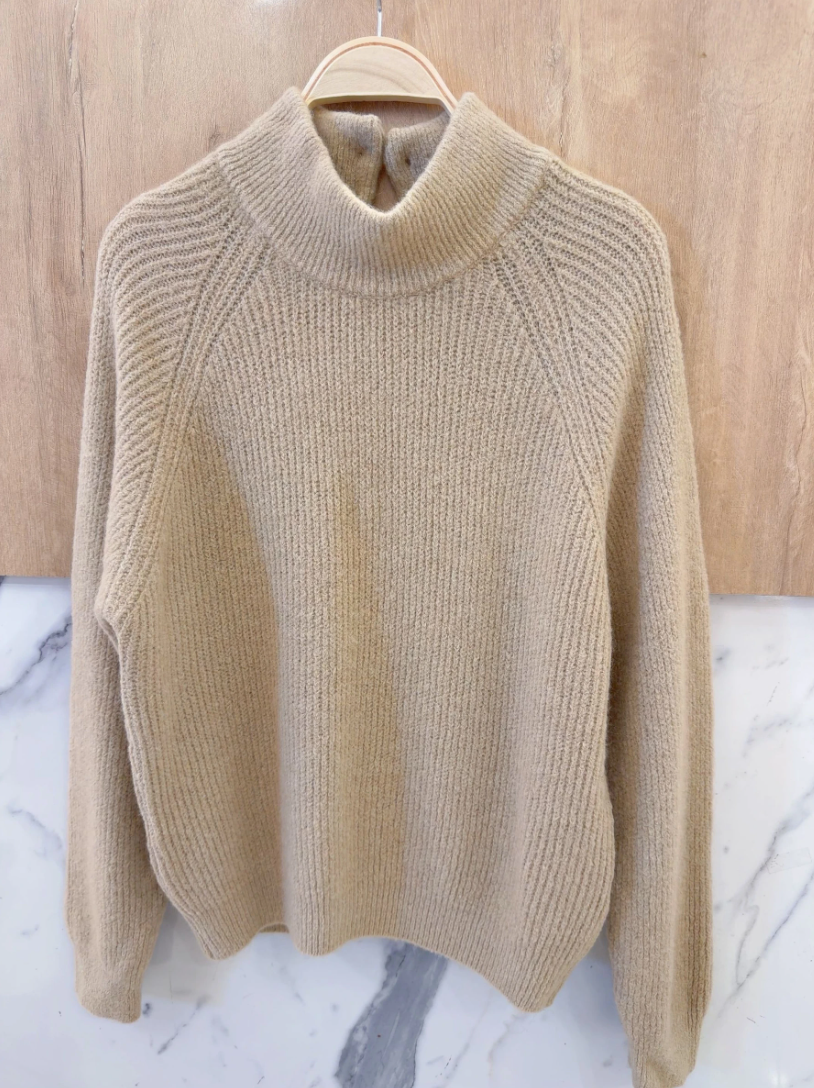 MAGLIONE REVERSIBILE IN ALPACA E LANA