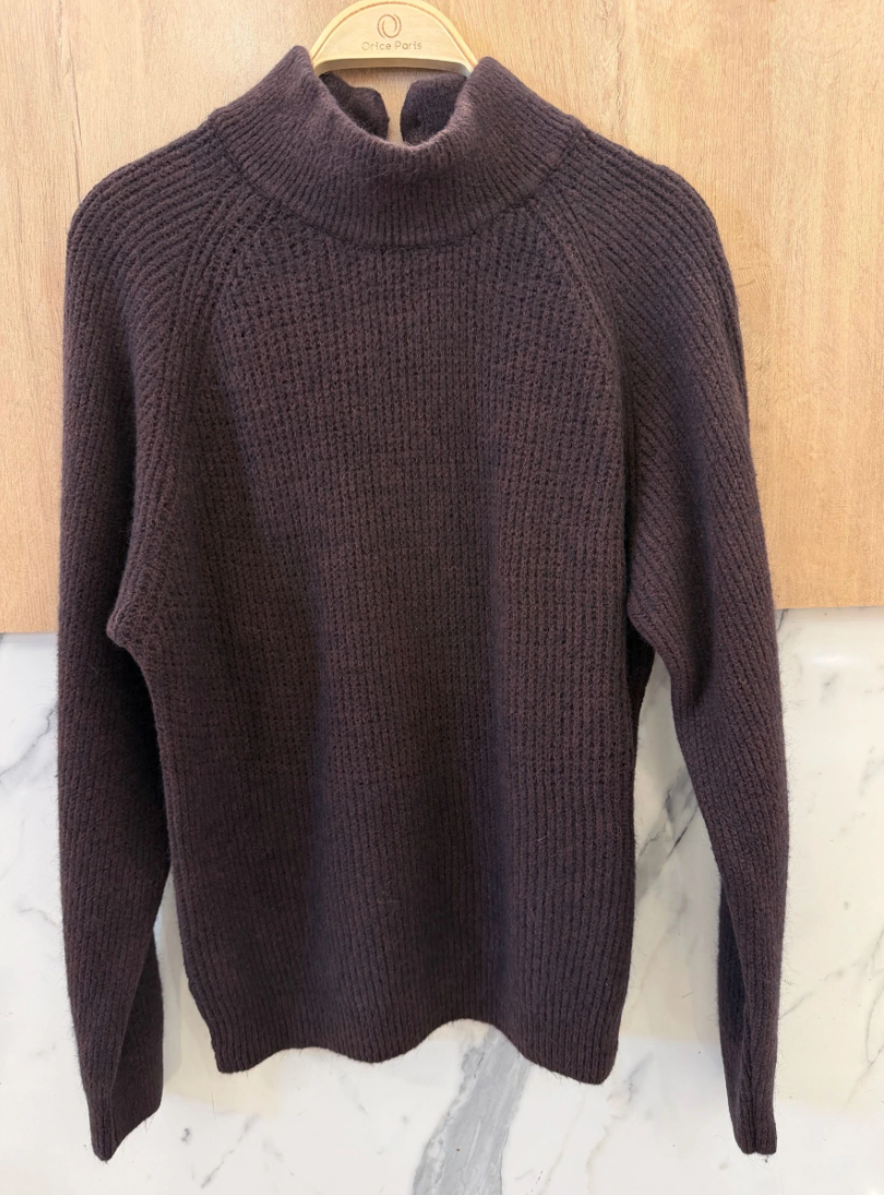MAGLIONE REVERSIBILE IN ALPACA E LANA