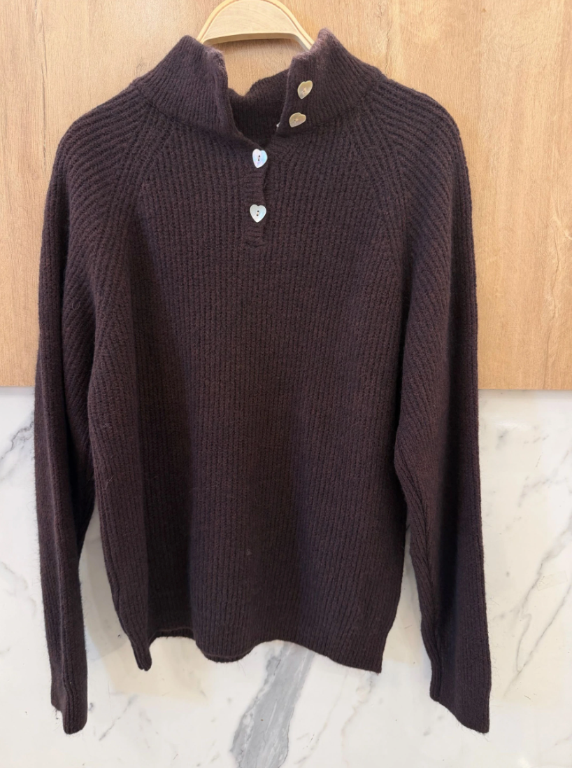 MAGLIONE REVERSIBILE IN ALPACA E LANA