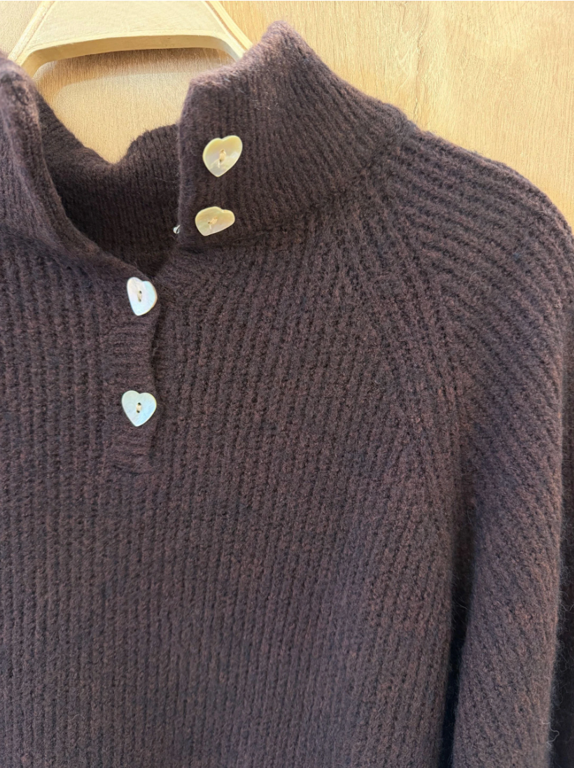 MAGLIONE REVERSIBILE IN ALPACA E LANA