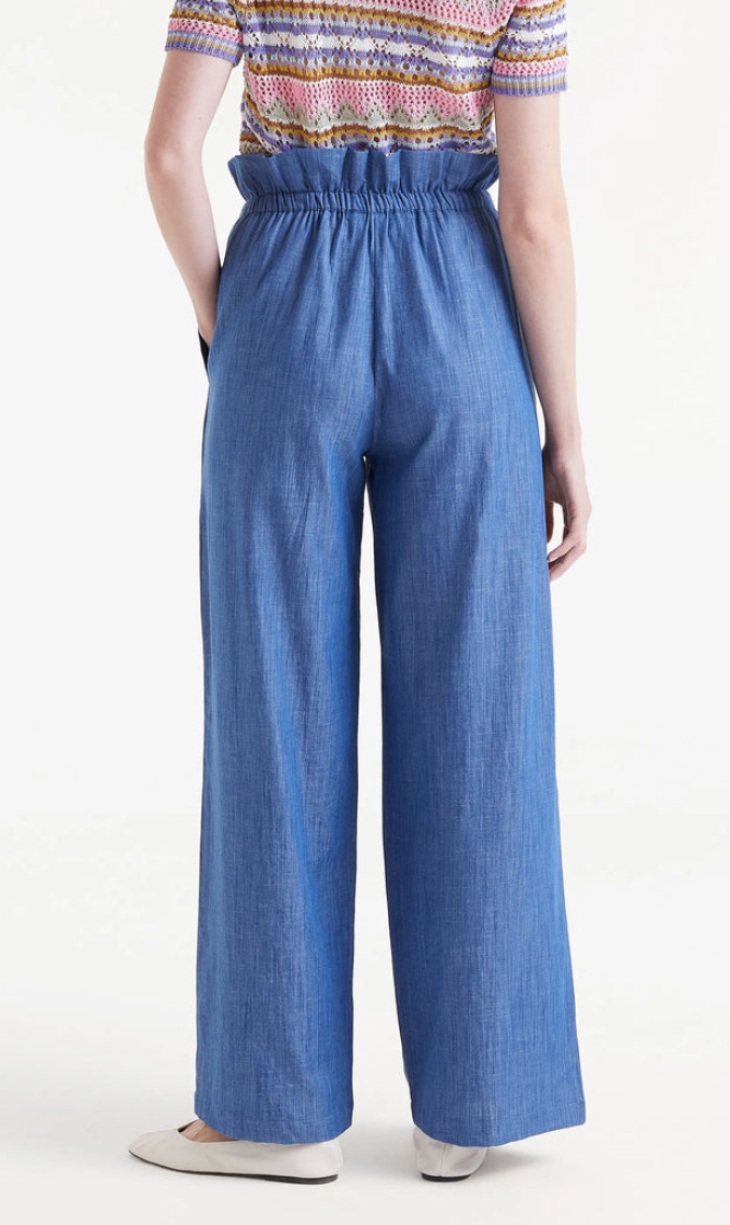 PANTALONE AMPIO EFFETTO DENIM