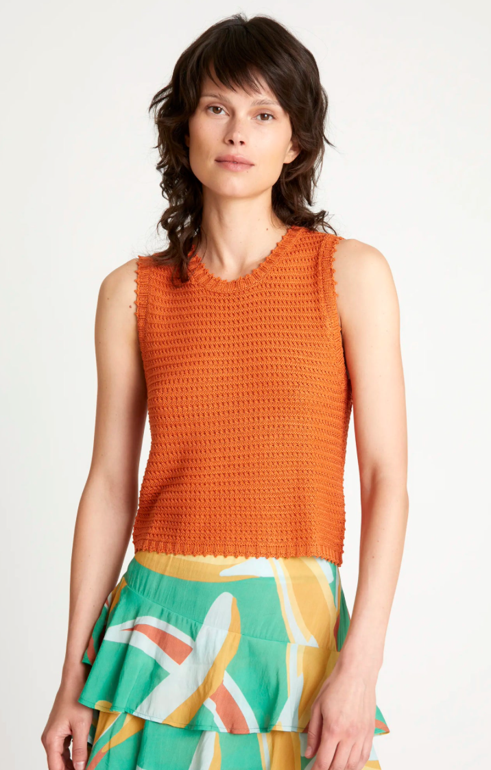 TOP CROCHET ARANCIONE