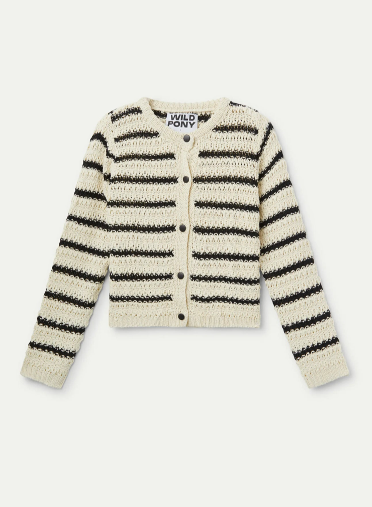 CARDIGAN CROCHET A RIGHE