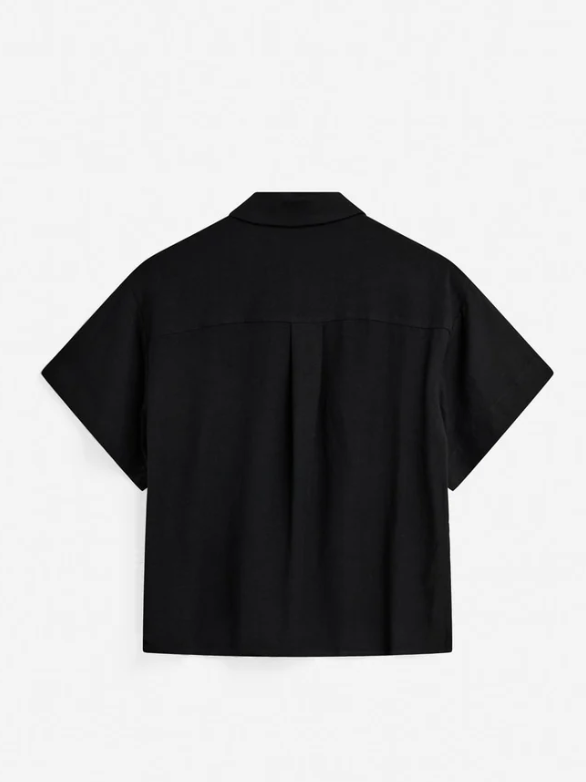 CAMICIA BLACK IN LINO E VISCOSA