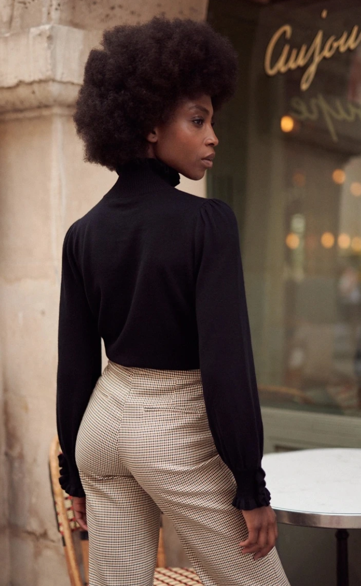 DOLCEVITA COTONE E LANA COLOR NERO