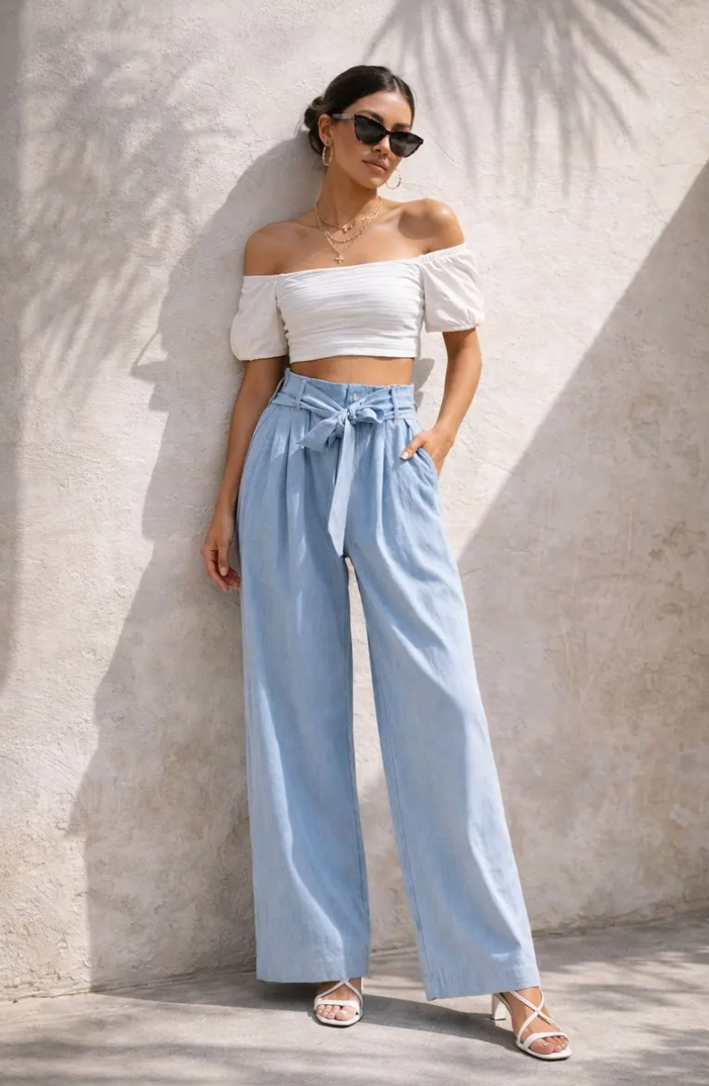 PANTALONI IN DENIM LEGGERO