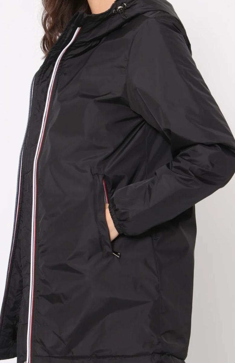 PARKA IMPERMEABILE NERO IMBOTTITO