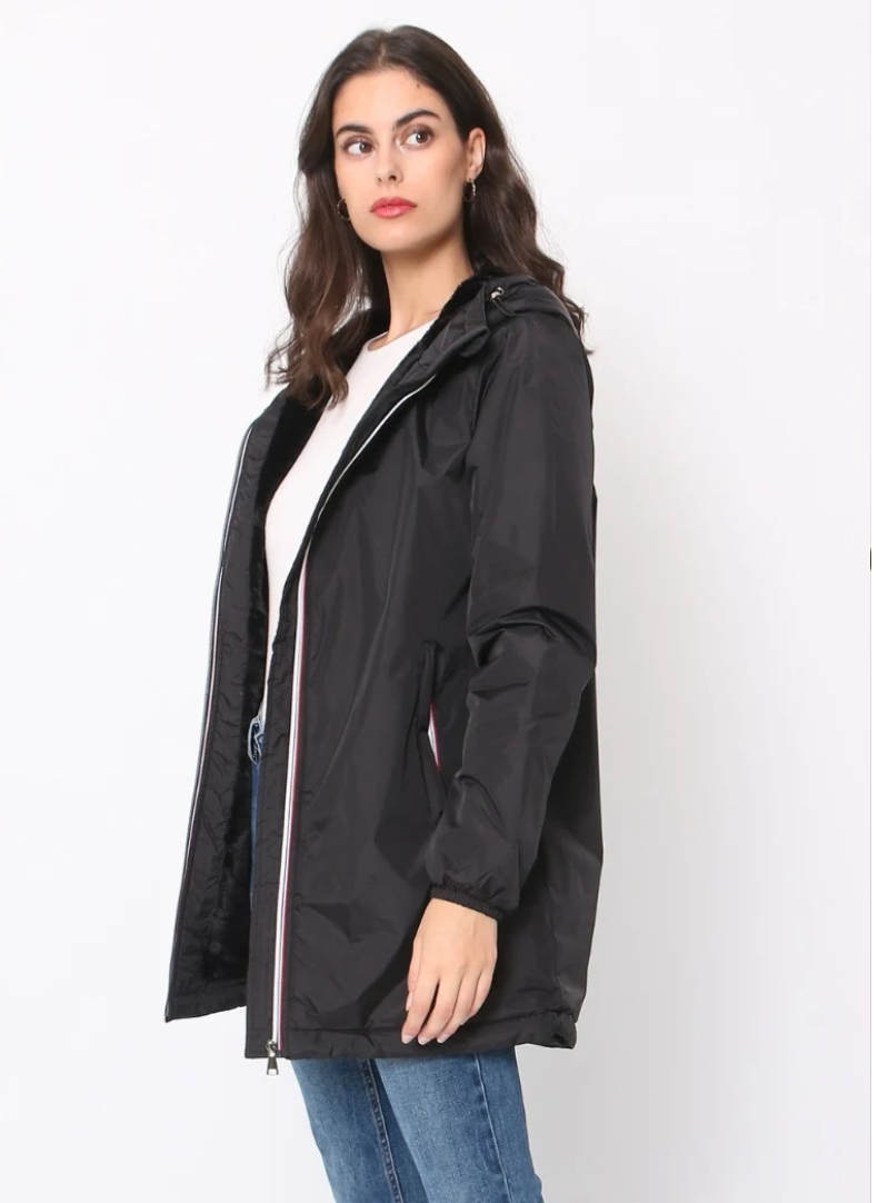 PARKA IMPERMEABILE NERO IMBOTTITO