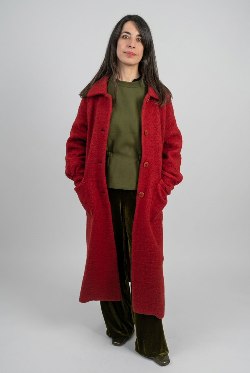 Cappotto rosso con bottoni – Compañía Fantástica