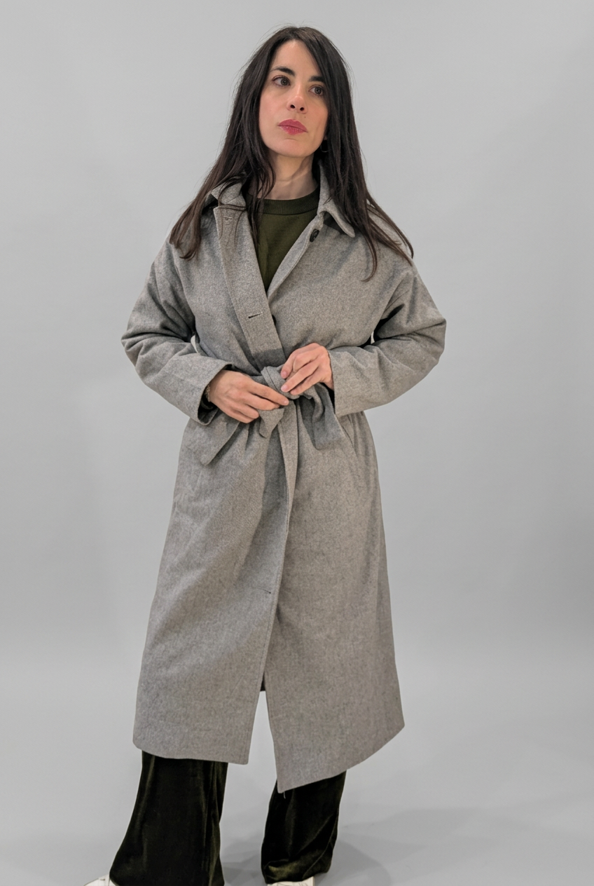 Cappotto grigio con cintura – Wild Pony