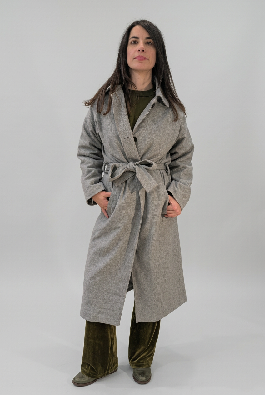 Cappotto grigio con cintura – Wild Pony