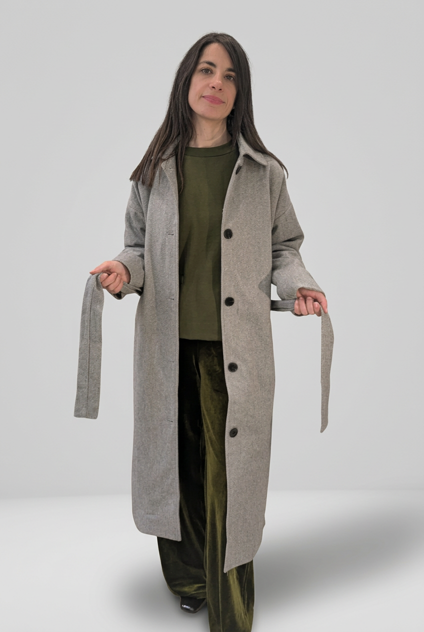 Cappotto grigio con cintura – Wild Pony