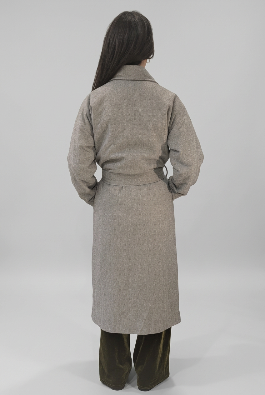 Cappotto grigio con cintura – Wild Pony