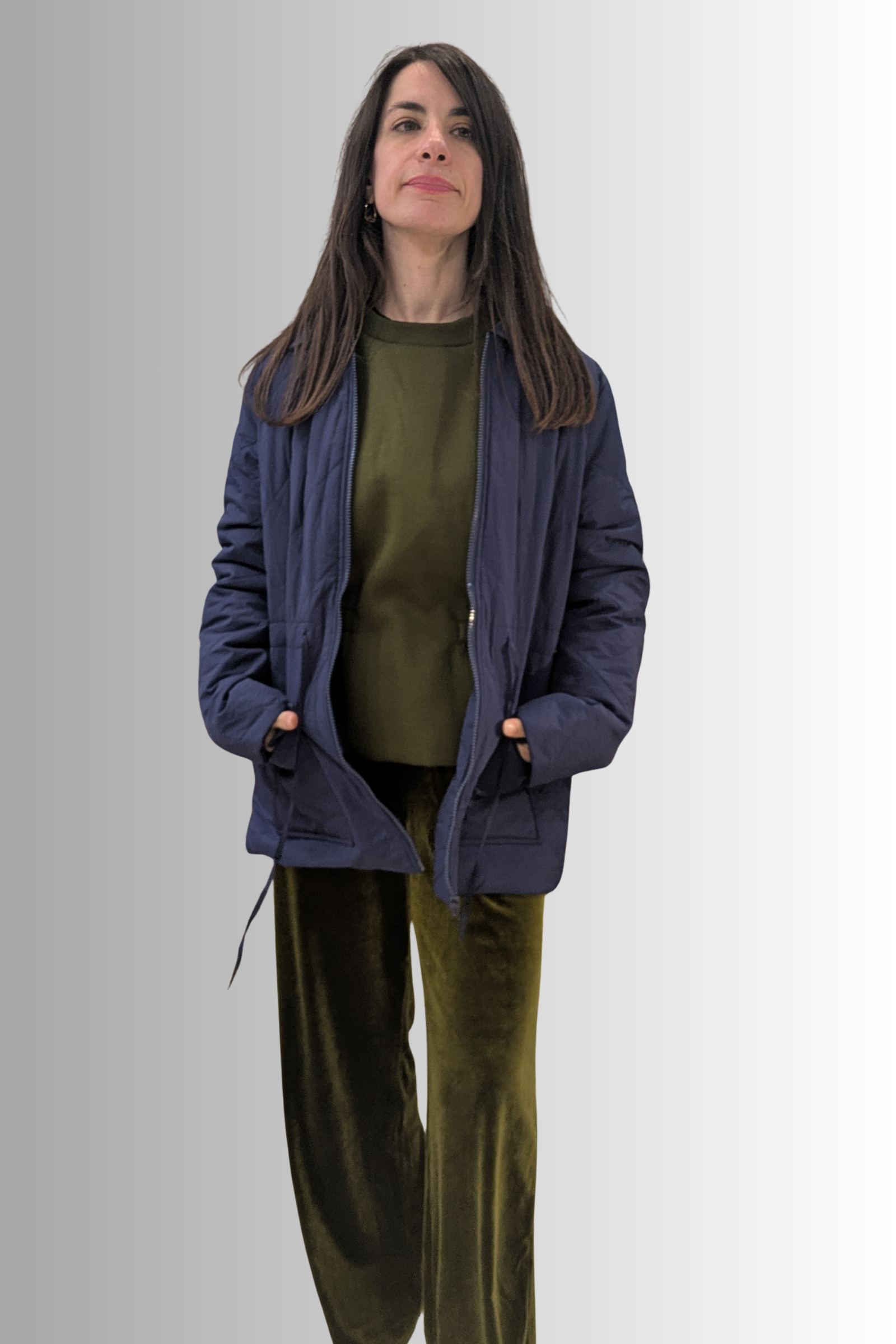 Giacca trapuntata blu con coulisse – Compañía Fantástica
