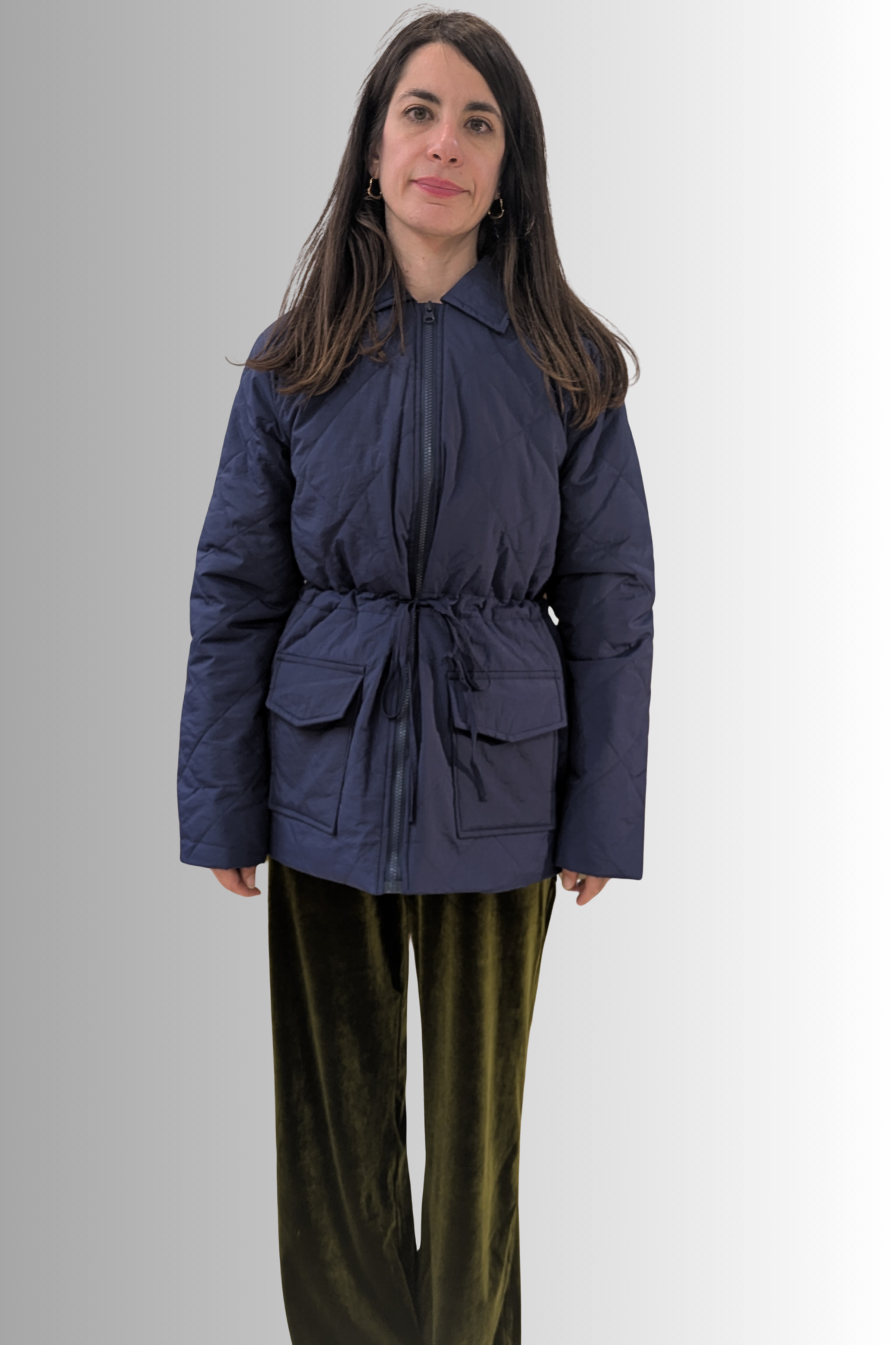 Giacca trapuntata blu con coulisse – Compañía Fantástica