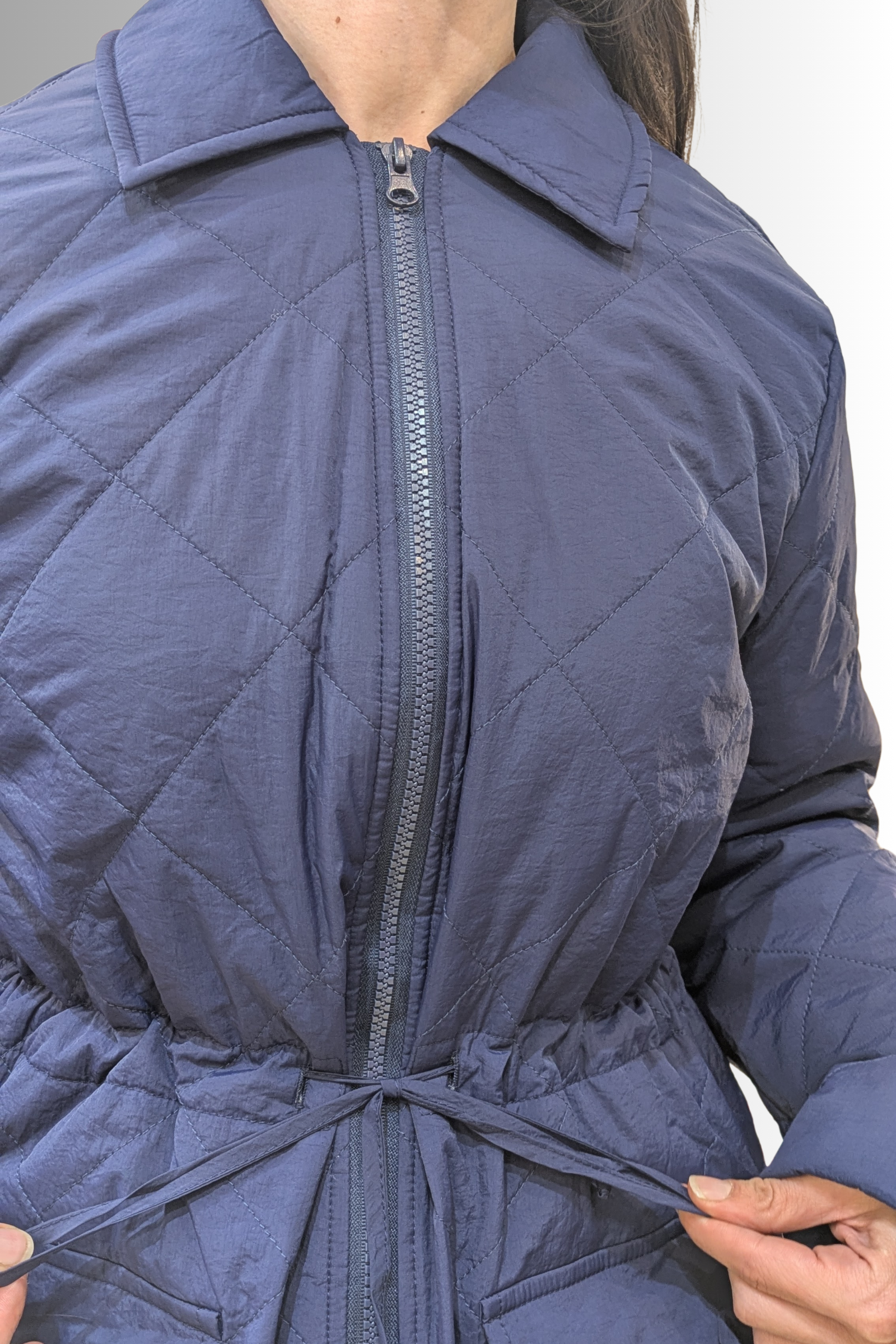 Giacca trapuntata blu con coulisse – Compañía Fantástica