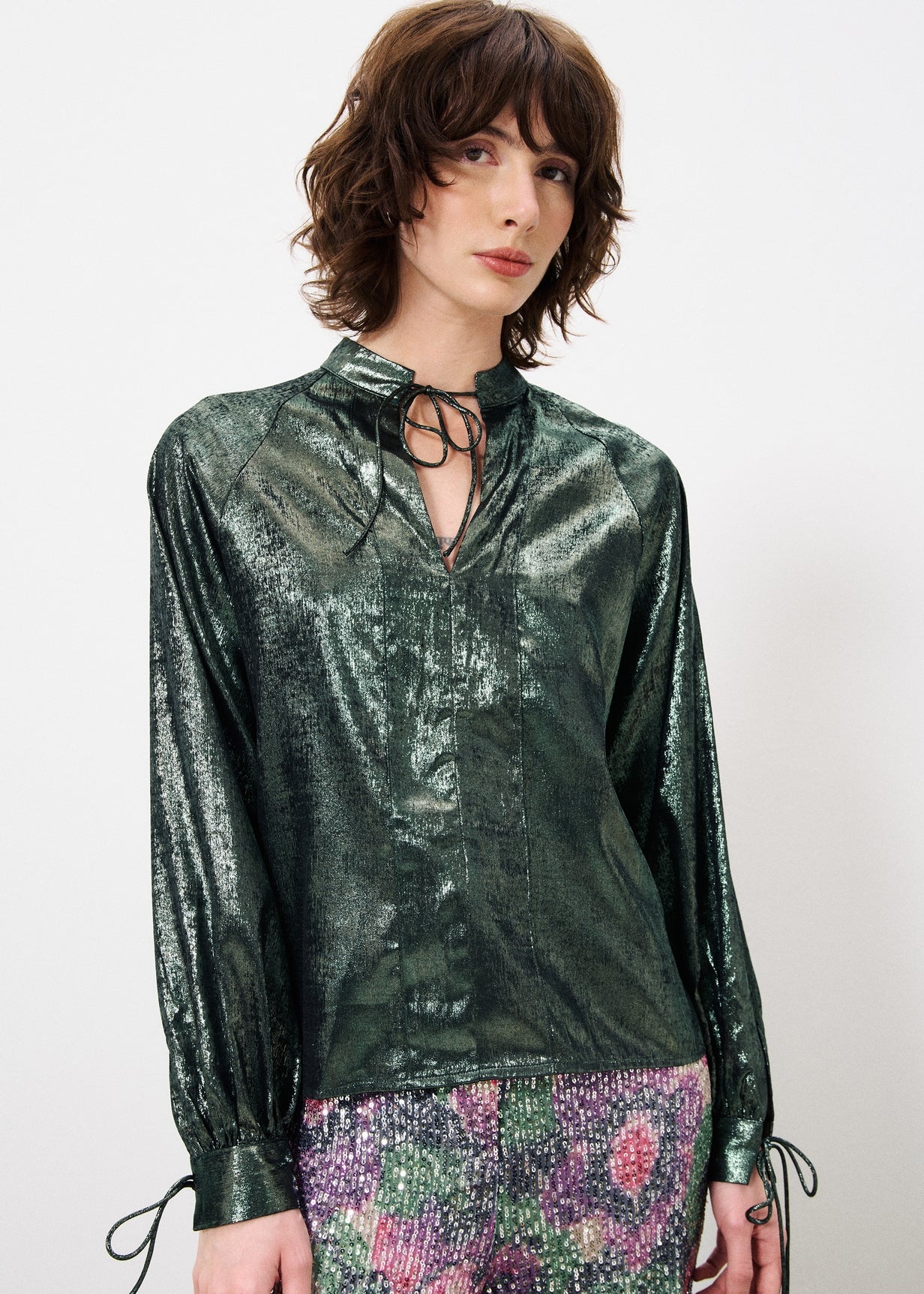 BLUSA VERDE BRILLANTE