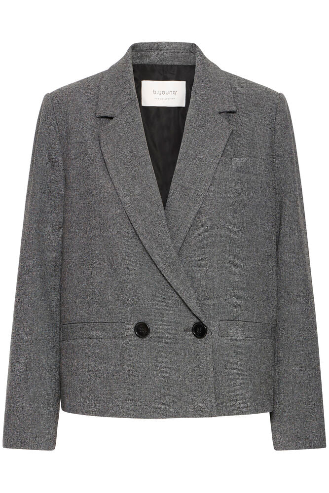 BLAZER CROP DOPPIO PETTO GRIGIO