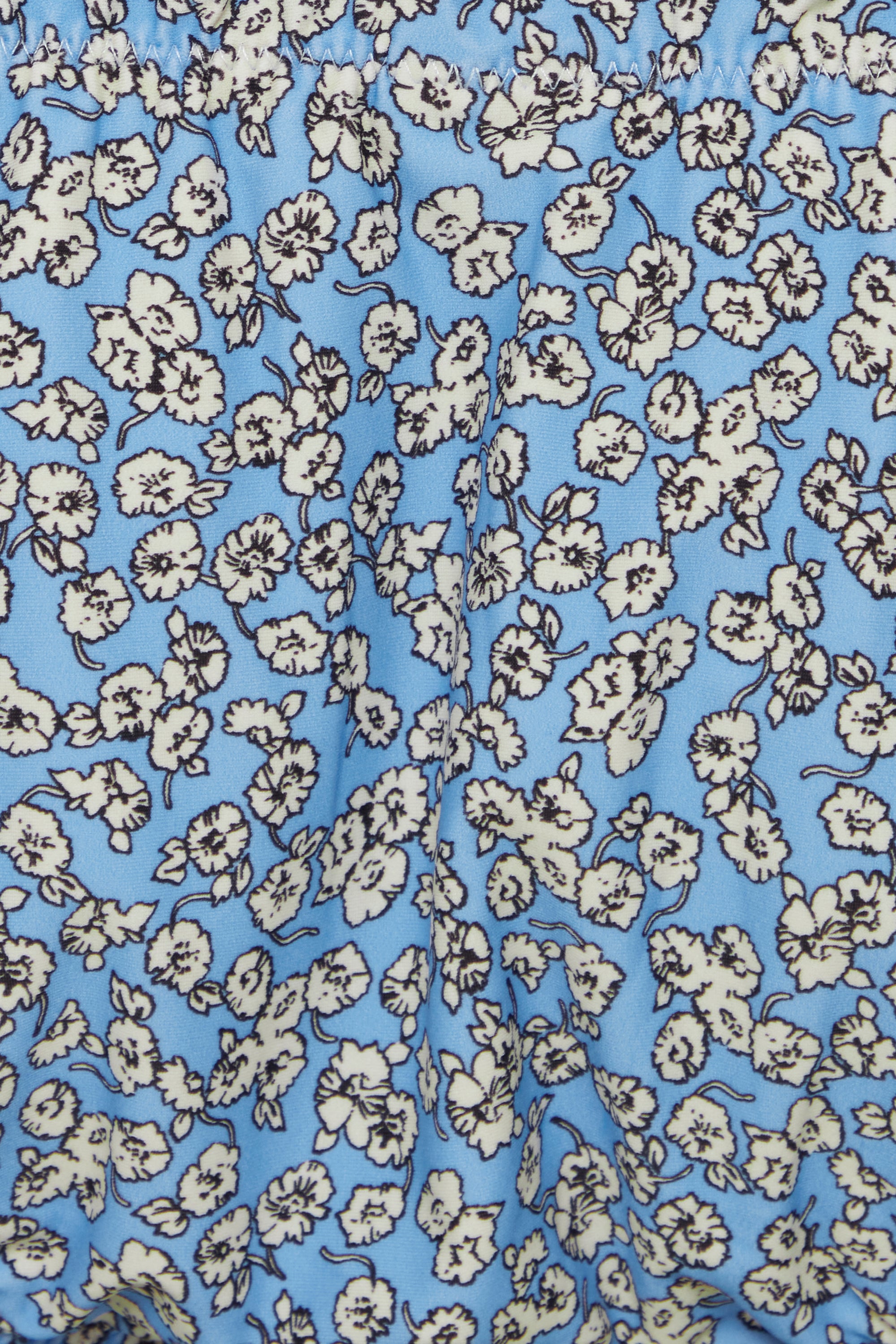 SLIP BIKINI CON FIORI AZZURRI