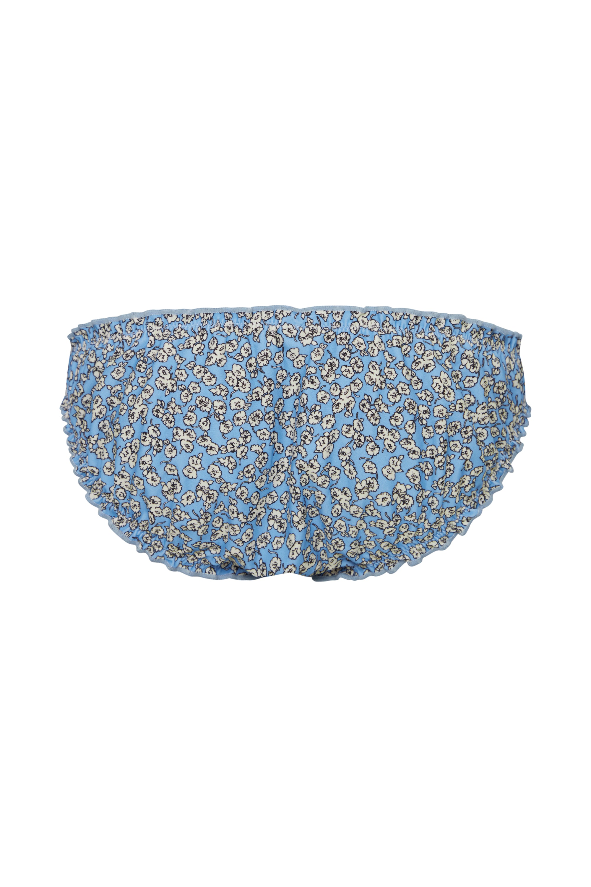 SLIP BIKINI CON FIORI AZZURRI