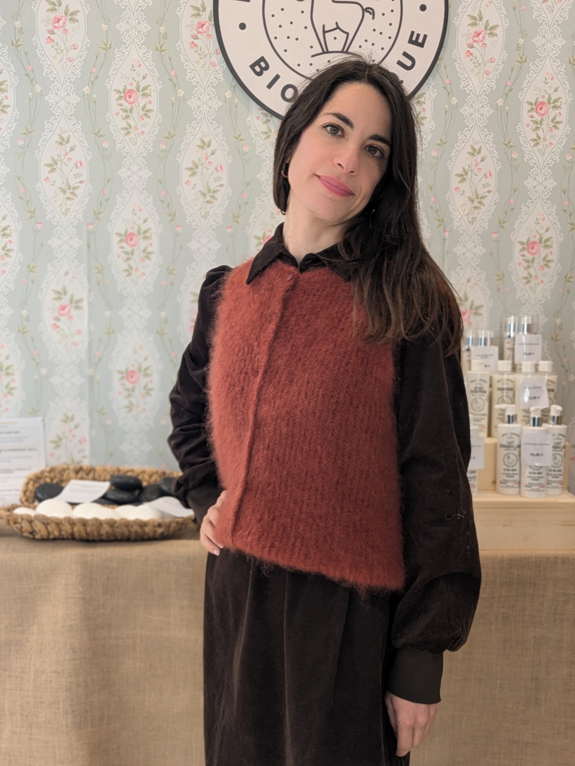 GILET IN MOHAIR EFFETTO PELOSETTO