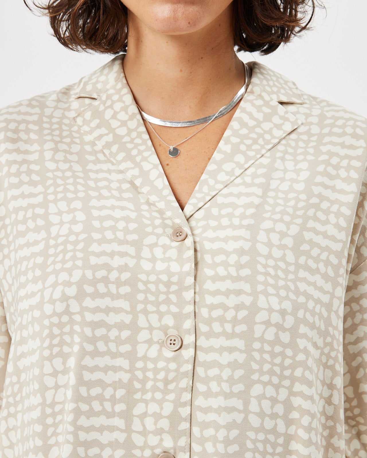 CAMICIA AMPIA FANTASIA SABBIA
