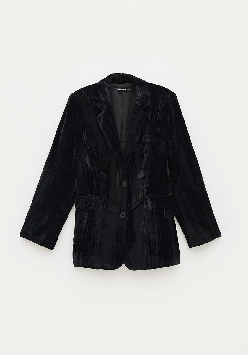 BLAZER IN VELLUTO NERO