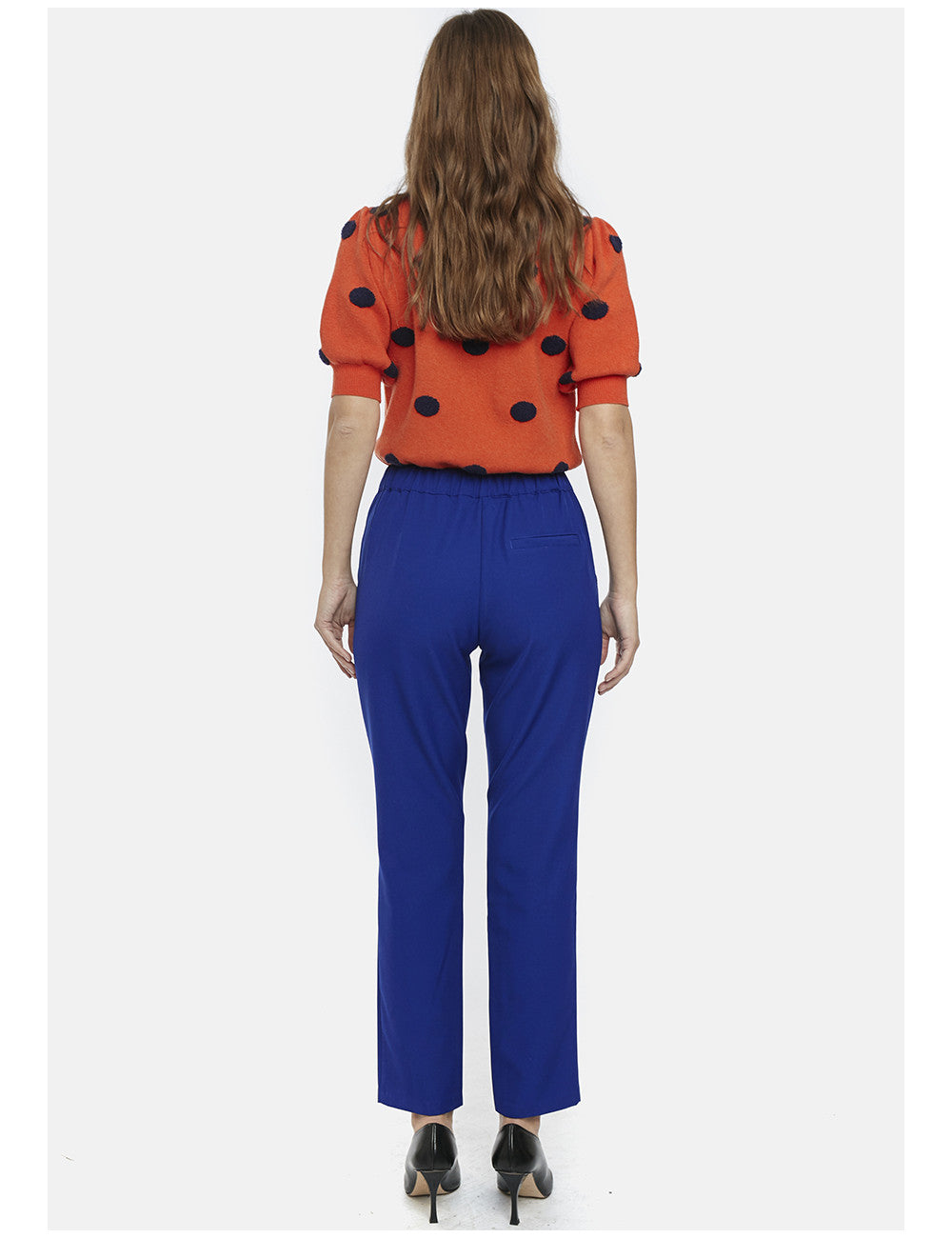 PANTALONI ALLA CAVIGLIA DIRITTI BLU ELETTRICO