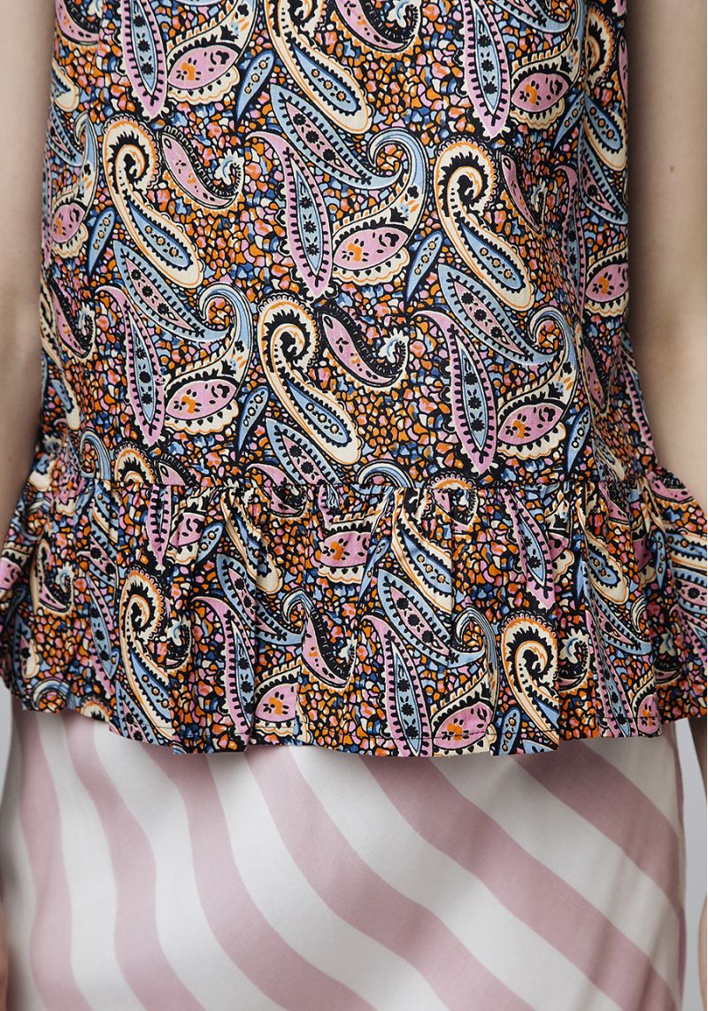 TOP FANTASIA PAISLEY COTONE