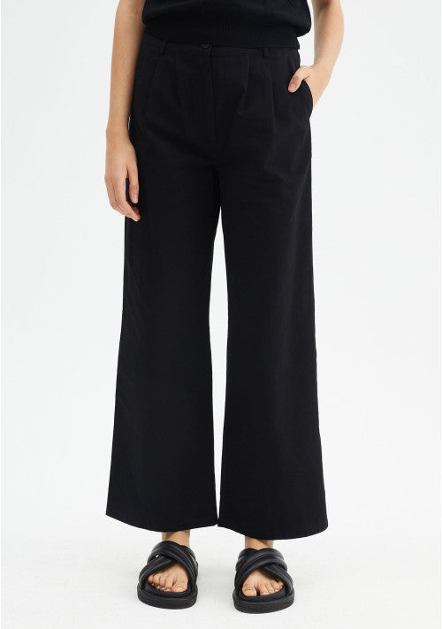 PANTALONI NERI IN COTONE