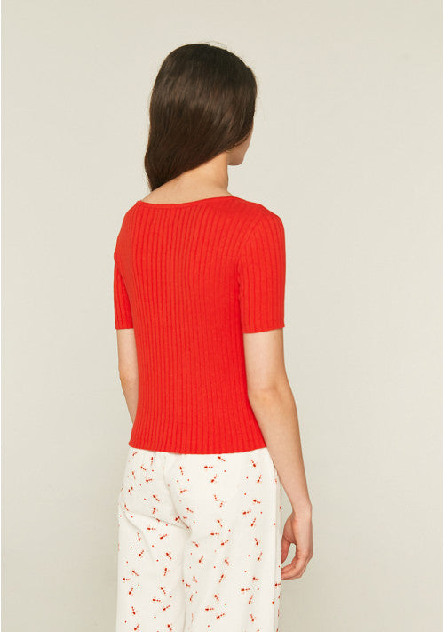 T-SHIRT IN MAGLIA ROSSA