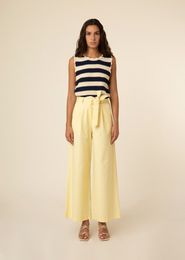 PANTALONI GIALLI ALLA CAVIGLIA